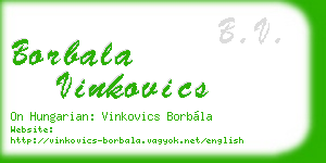 borbala vinkovics business card