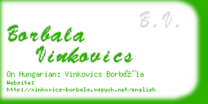 borbala vinkovics business card